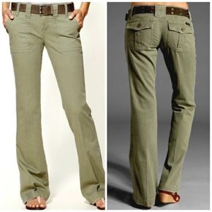 Sanctuary clothing 32 green twill flared pants
